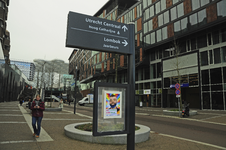 900846 Gezicht op de Smakkelaarshoek te Utrecht, met een affiche van Groen Links voor de gemeenteraadsverkiezingen van ...